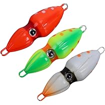 Amazon.co.jp: MAKUMINORS オモック イカ型 夜光 鯛ラバ タイラバ